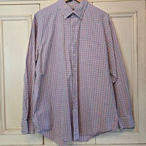 Vineyard Vines Murray Shirt Red White Blue Long Sleeve Large